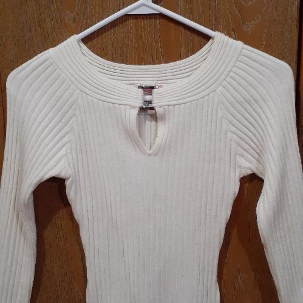 Off White Ribbed Sweater